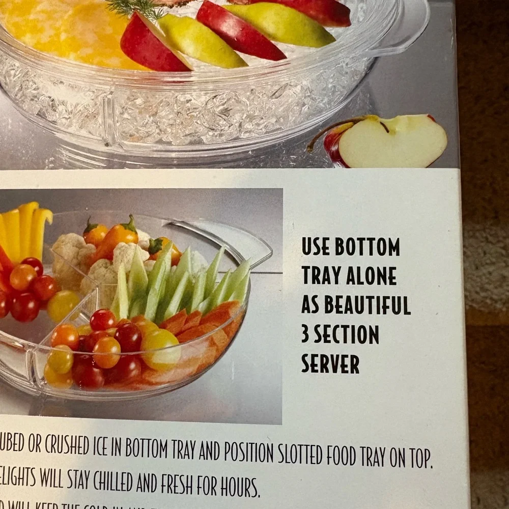 Prodyne appetizers on ice serving tray. Used once. Great for entertaining